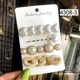Impression Galaxy Heart Design Pearl Hair clips  Women Girls pack of 4pcs in one card and 12 Card available in one pkt and Total 48pcs packing)